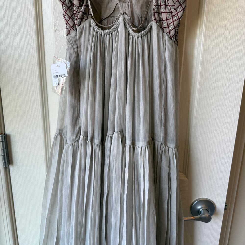 Free People Beaded Maxi Dress in Light Blue and Purple - Picture 13 of 15